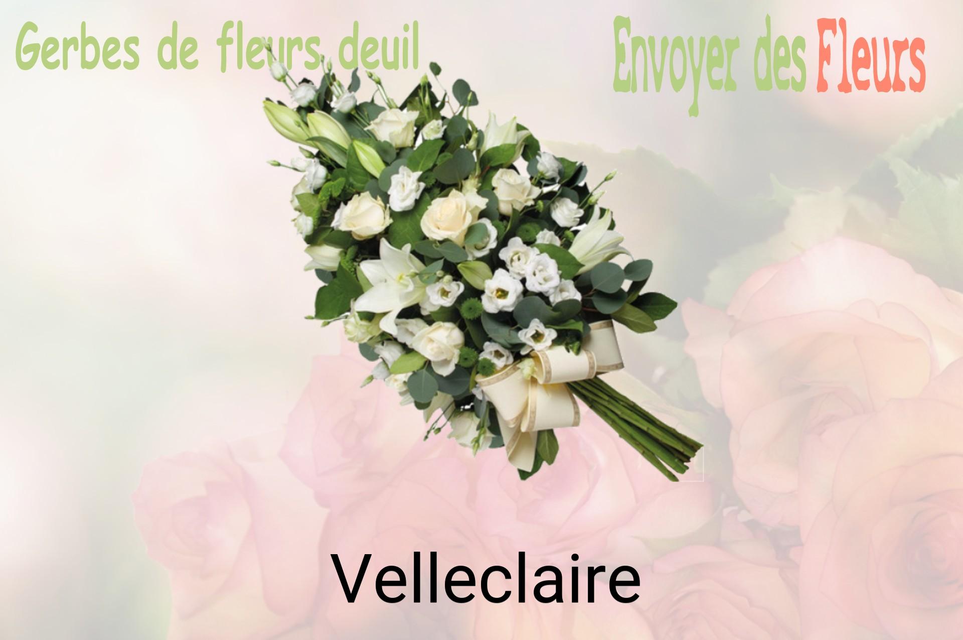 Gerbe de fleurs de deuil livrée à Velleclaire